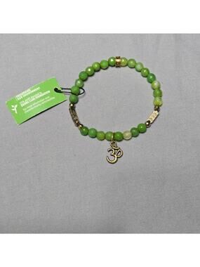 Chavez for Charity Green Beaded Om Bracelet Sierra Club